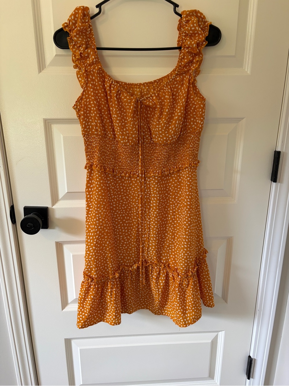 Source Unknown Mustard Yellow Ruffle Strap Sundress